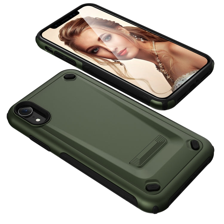 For iPhone XR Ultra-thin TPU+PC Mechanic Shockproof Protective Case