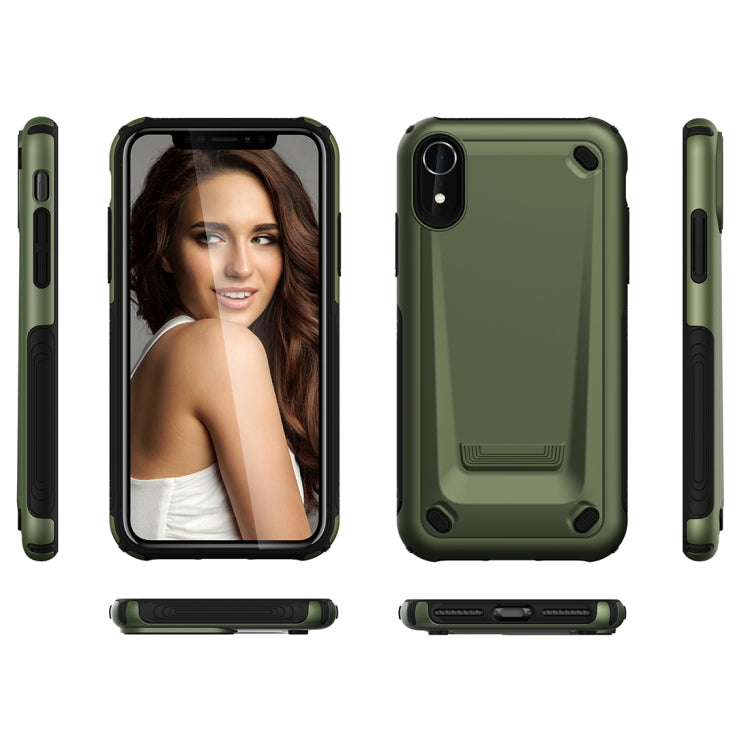 For iPhone XR Ultra-thin TPU+PC Mechanic Shockproof Protective Case