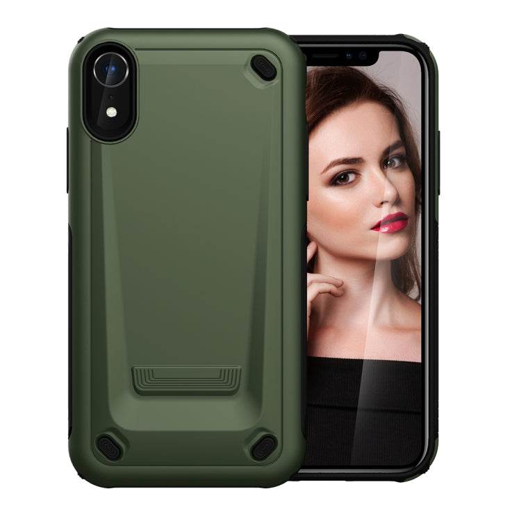 For iPhone XR Ultra-thin TPU+PC Mechanic Shockproof Protective Case