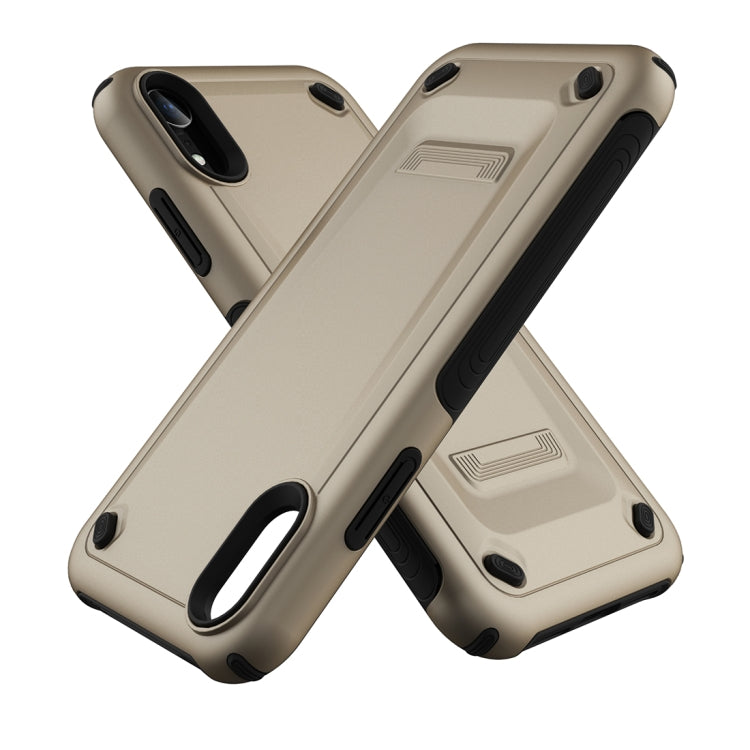 For iPhone XR Ultra-thin TPU+PC Mechanic Shockproof Protective Case