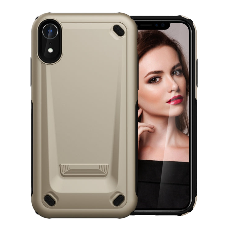 For iPhone XR Ultra-thin TPU+PC Mechanic Shockproof Protective Case