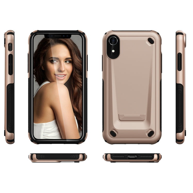 For iPhone XR Ultra-thin TPU+PC Mechanic Shockproof Protective Case