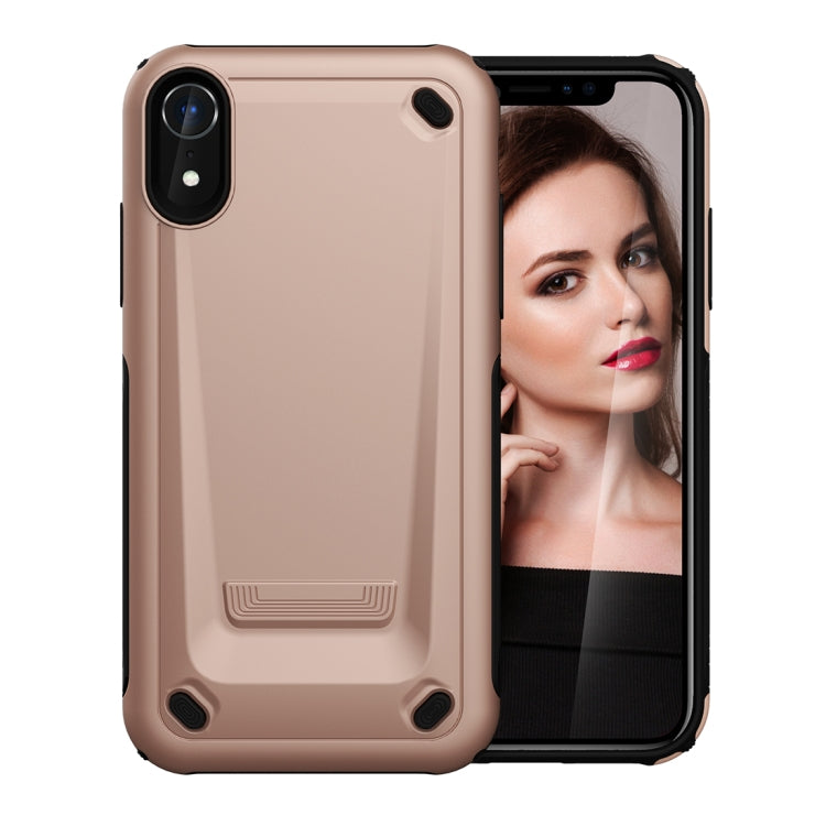 For iPhone XR Ultra-thin TPU+PC Mechanic Shockproof Protective Case