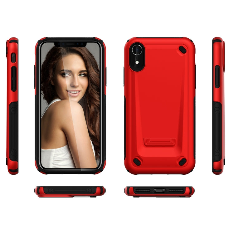For iPhone XR Ultra-thin TPU+PC Mechanic Shockproof Protective Case