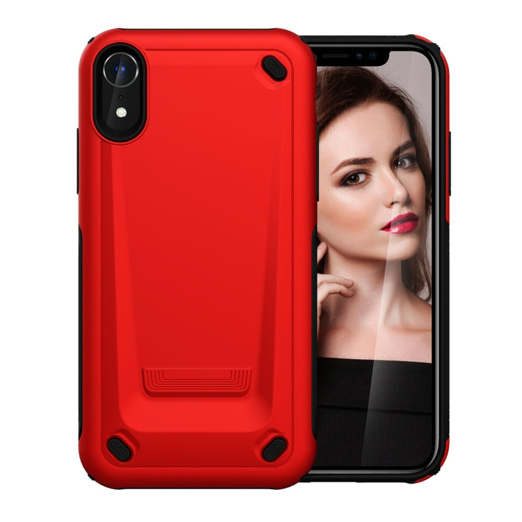 For iPhone XR Ultra-thin TPU+PC Mechanic Shockproof Protective Case