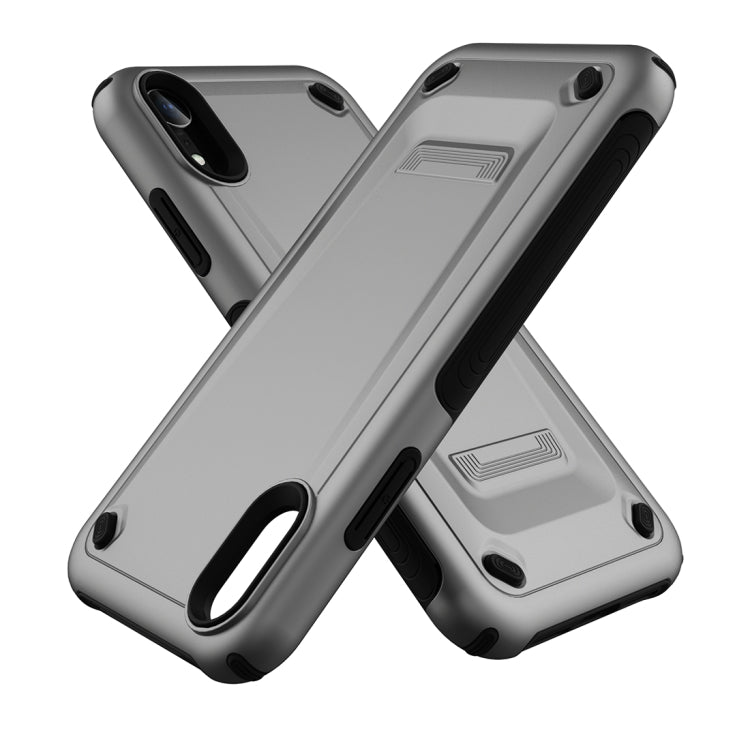 For iPhone XR Ultra-thin TPU+PC Mechanic Shockproof Protective Case