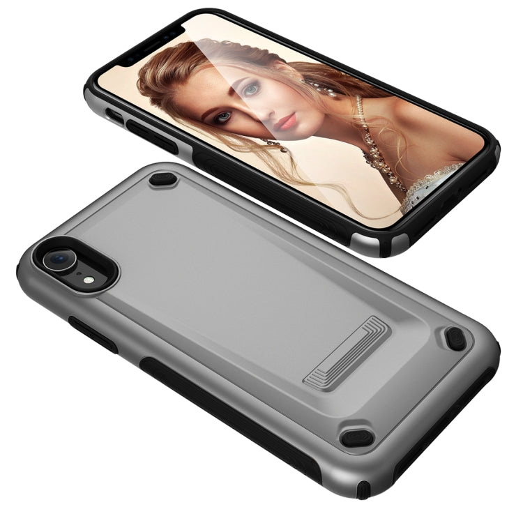 For iPhone XR Ultra-thin TPU+PC Mechanic Shockproof Protective Case