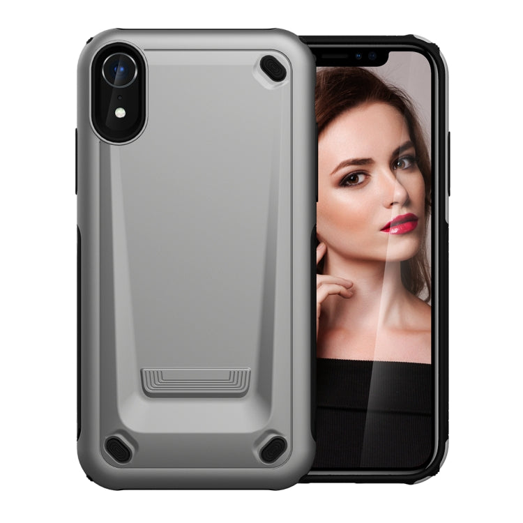 For iPhone XR Ultra-thin TPU+PC Mechanic Shockproof Protective Case
