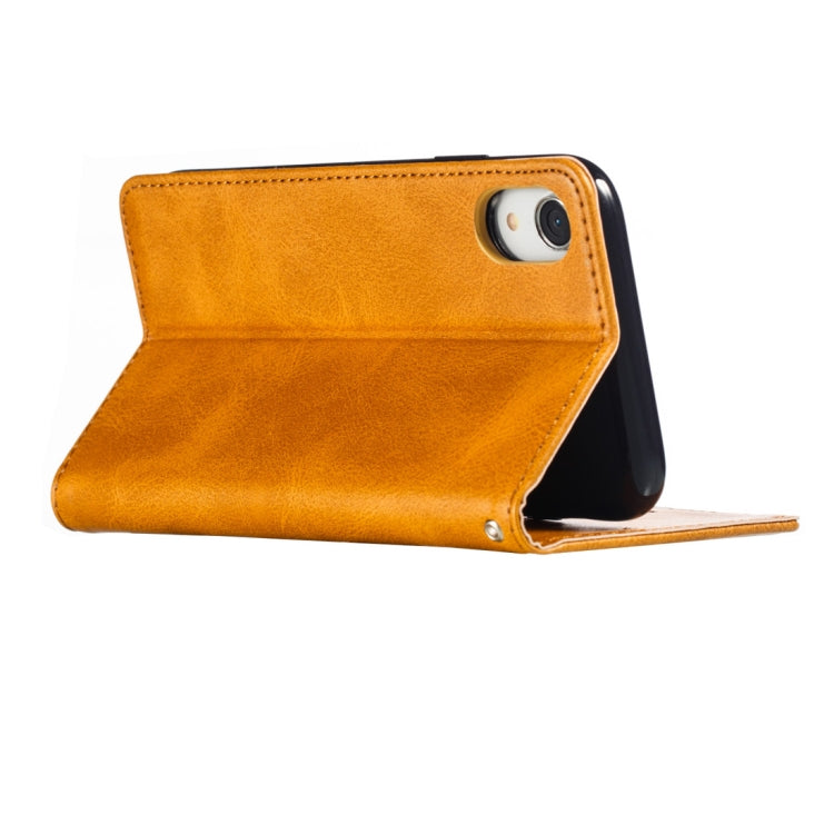 For iPhone XR Calf Texture Zipper Magnetic Horizontal Flip Leather Case with Wallet & Holder & Card Slots