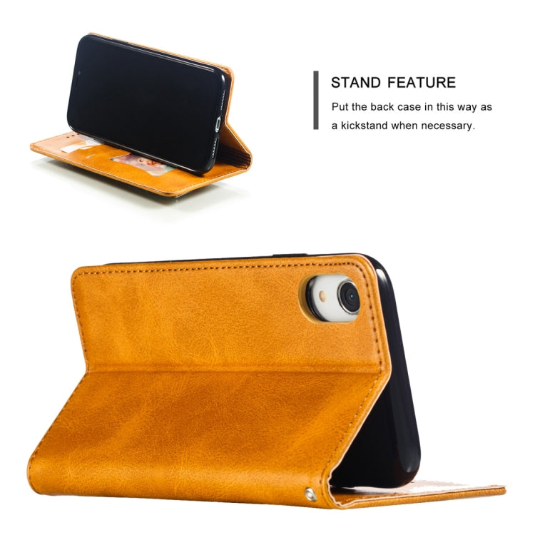 For iPhone XR Calf Texture Zipper Magnetic Horizontal Flip Leather Case with Wallet & Holder & Card Slots