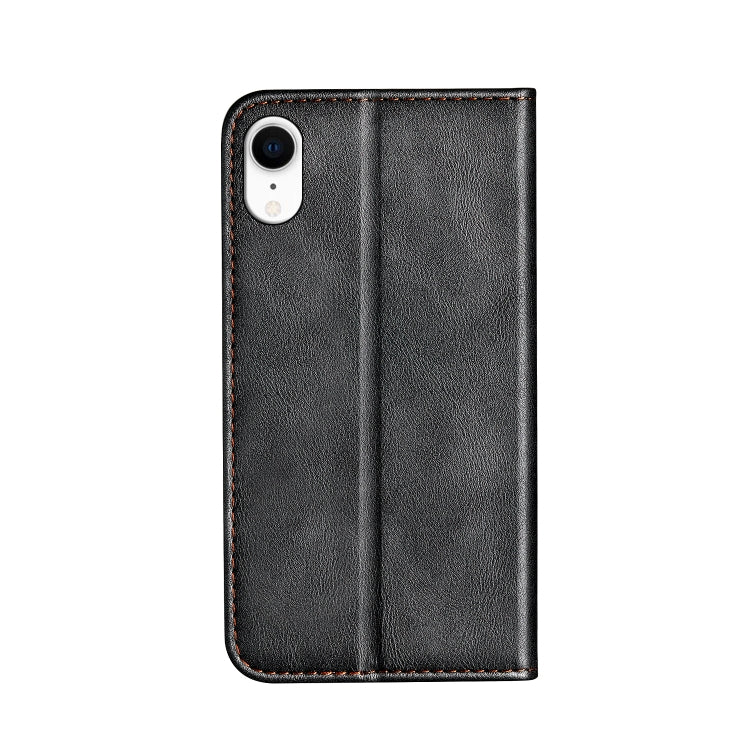 For iPhone XR Business Solid Color Stitching Horizontal Flip Leather Case with Holder & Card Slots & Wallet & Lanyard