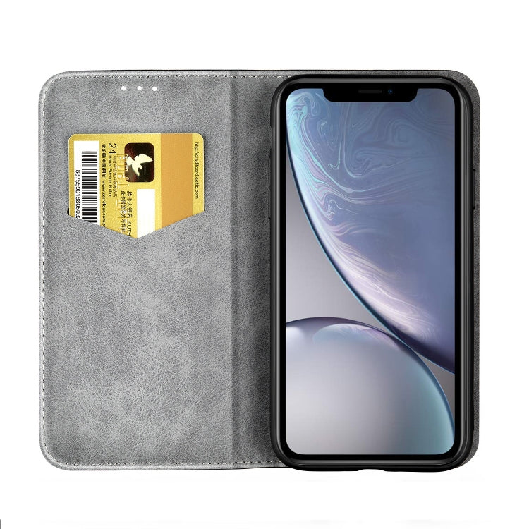 For iPhone XR Business Solid Color Stitching Horizontal Flip Leather Case with Holder & Card Slots & Wallet & Lanyard