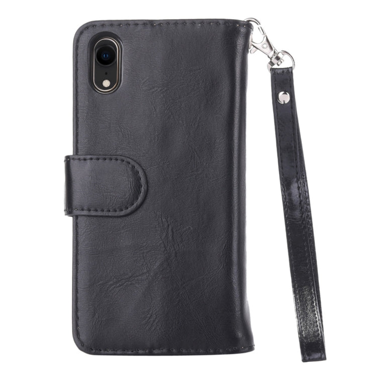 For iPhone XR 2 in 1 Zipper Pattern PU+ TPU Leather Case with Card Slot & Wallet & Photo Frame
