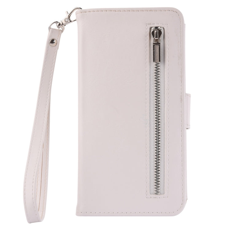 For iPhone XR 2 in 1 Zipper Pattern PU+ TPU Leather Case with Card Slot & Wallet & Photo Frame