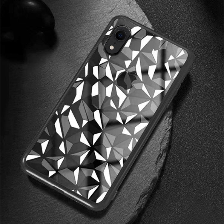 For iPhone XR Diamond Texture Electroplating TPU Case