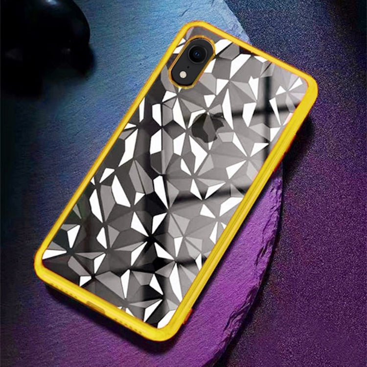 For iPhone XR Diamond Texture Electroplating TPU Case