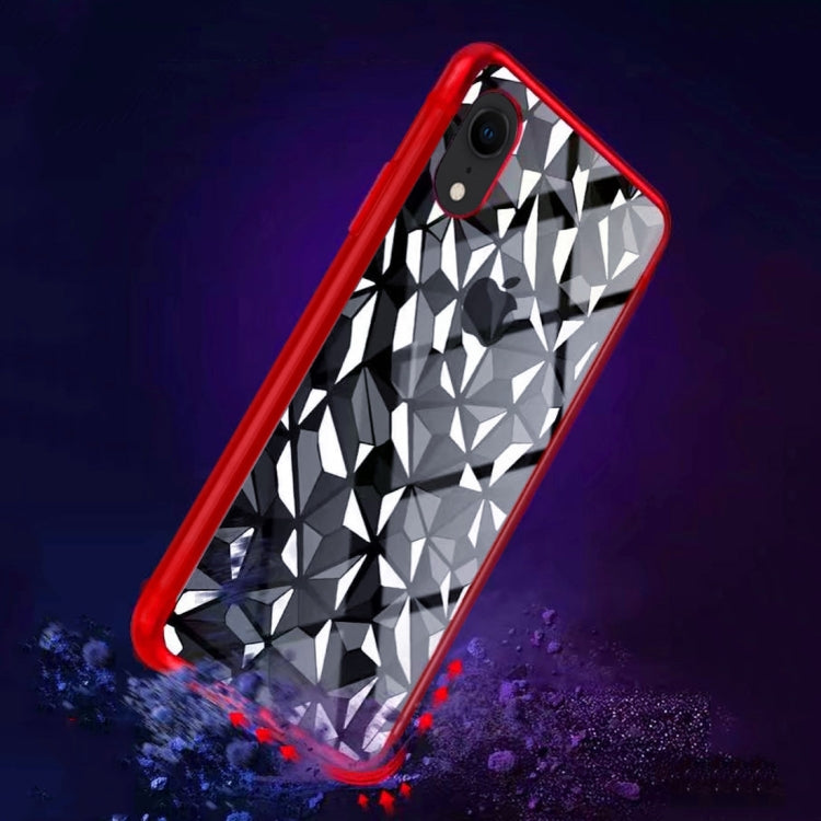 For iPhone XR Diamond Texture Electroplating TPU Case