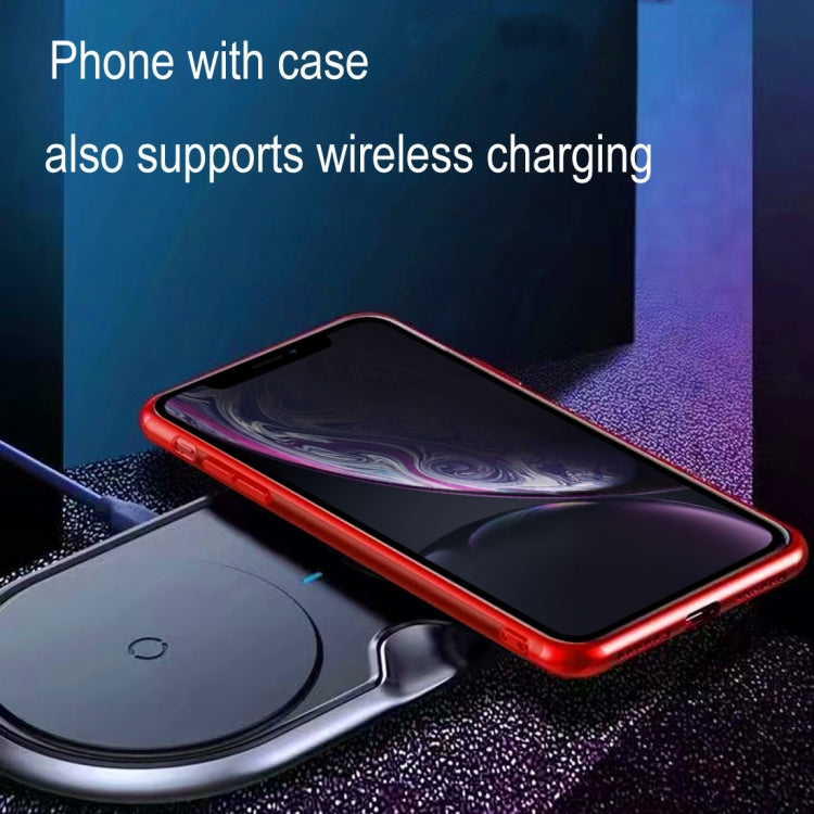 For iPhone XR Diamond Texture Electroplating TPU Case