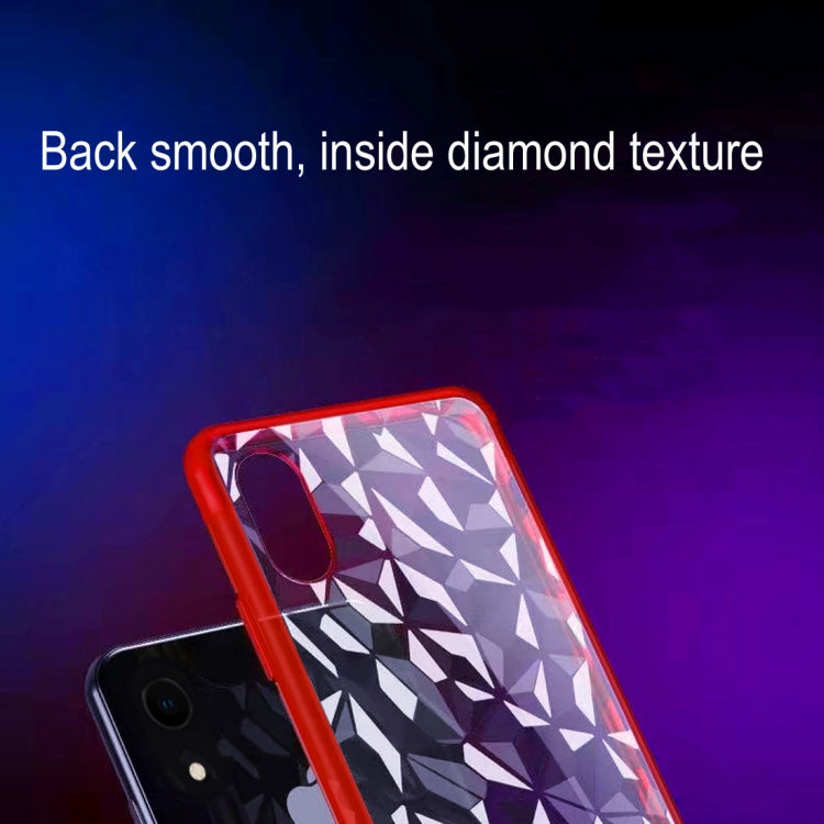 For iPhone XR Diamond Texture Electroplating TPU Case
