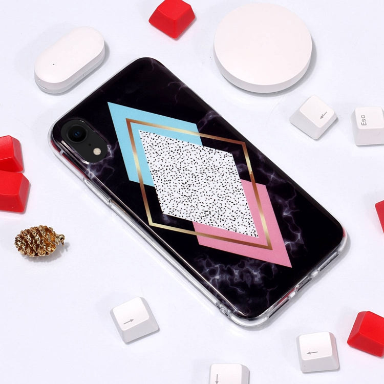 For iPhone XR Marble Pattern TPU Soft Protective Case