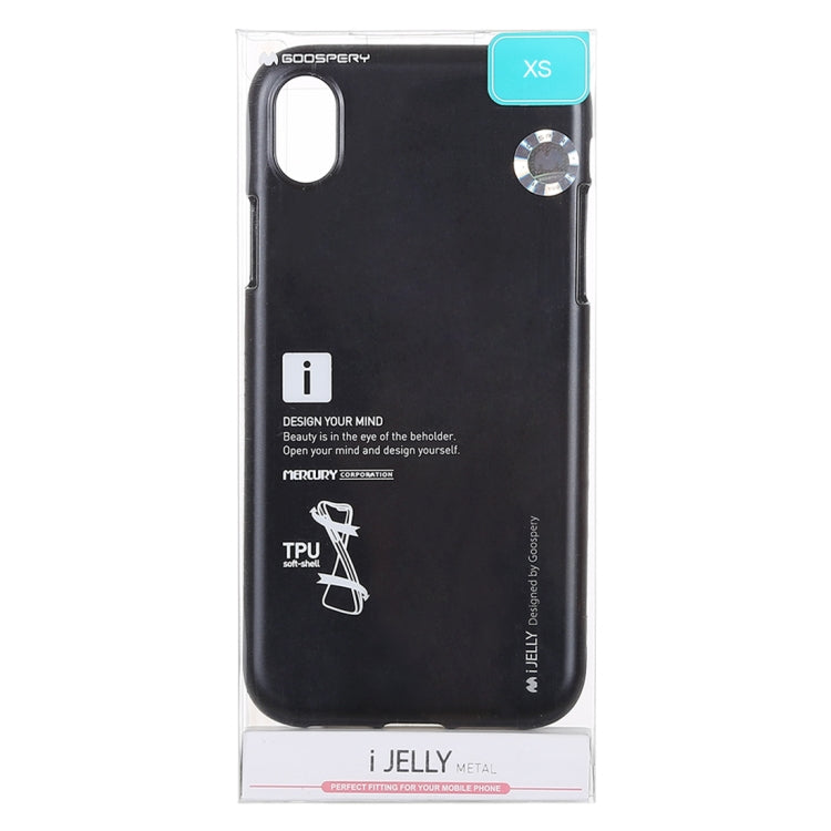 For iPhone X / XS GOOSPERY I JELLY Metal Series Shockproof Soft TPU Case
