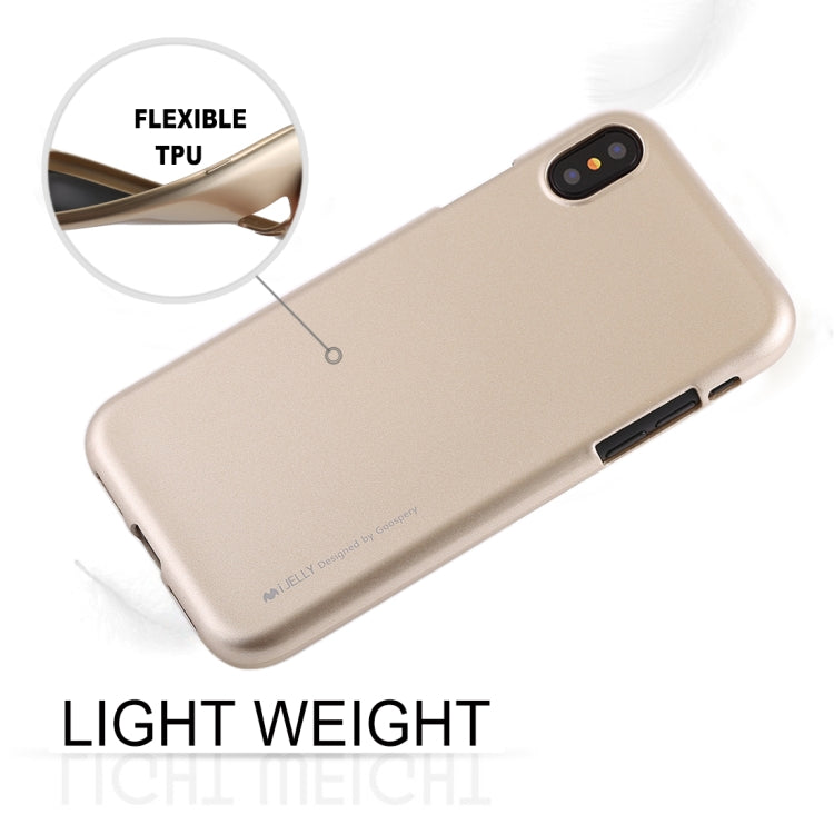 For iPhone X / XS GOOSPERY I JELLY Metal Series Shockproof Soft TPU Case