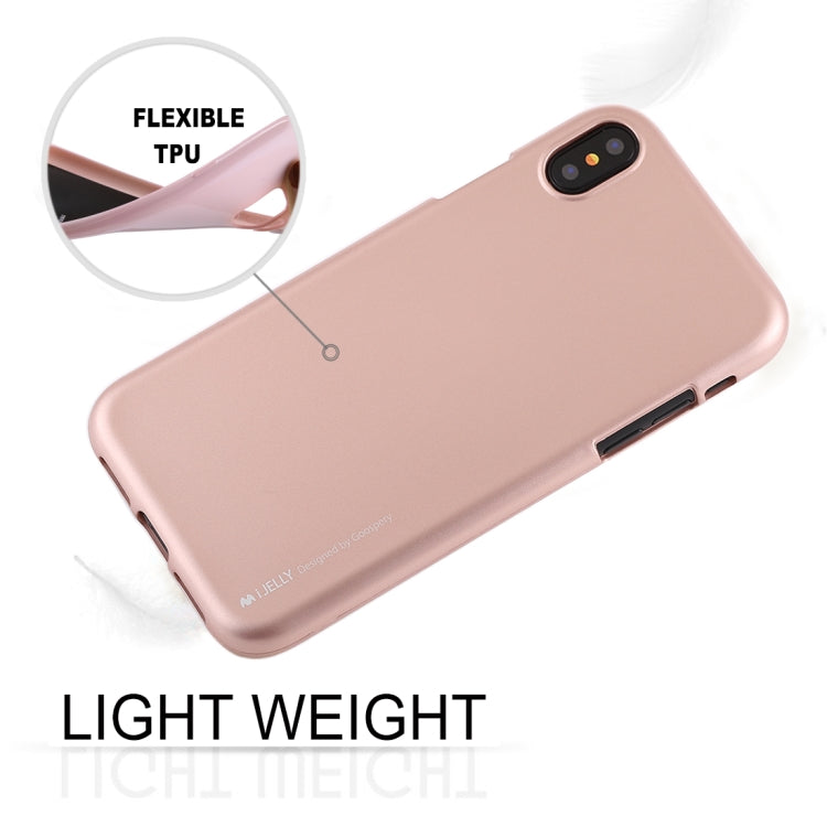 For iPhone X / XS GOOSPERY I JELLY Metal Series Shockproof Soft TPU Case
