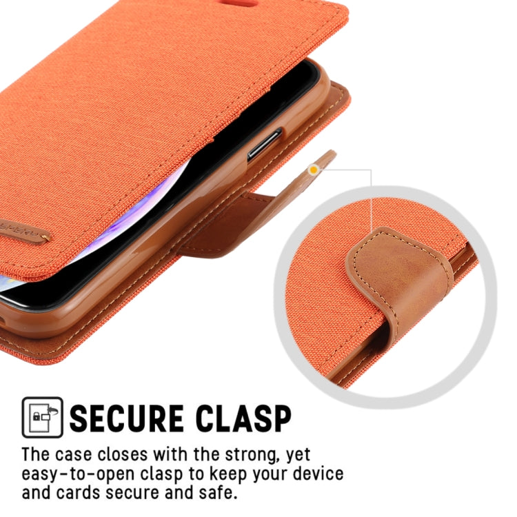 For iPhone X / XS GOOSPERY CANVAS DIARY Denim Texture Horizontal Flip Leather Case with Holder & Card Slots & Wallet