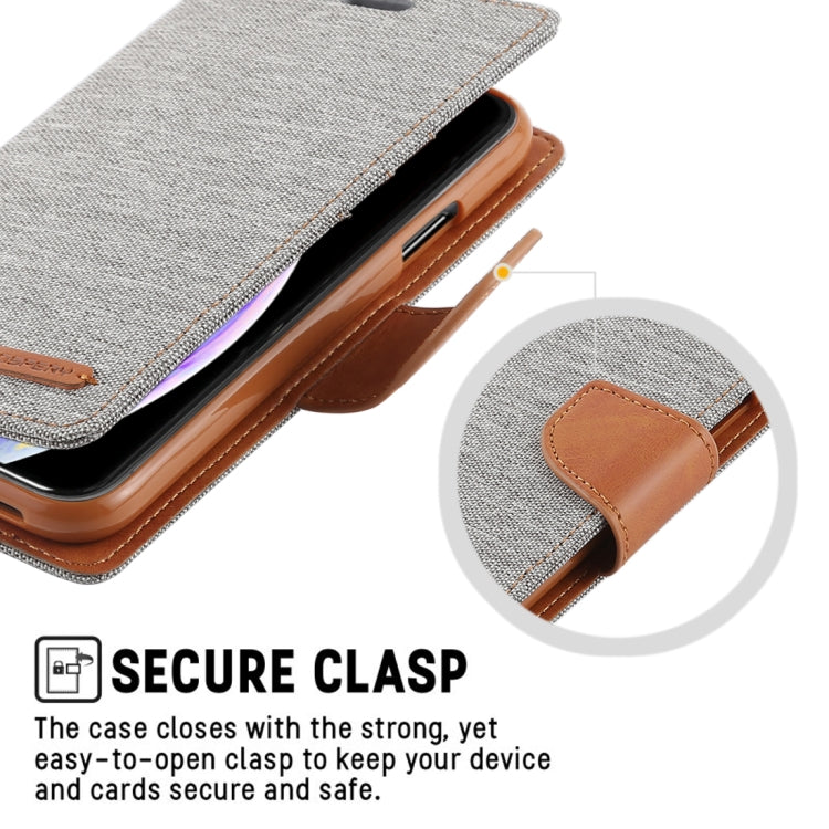 For iPhone X / XS GOOSPERY CANVAS DIARY Denim Texture Horizontal Flip Leather Case with Holder & Card Slots & Wallet