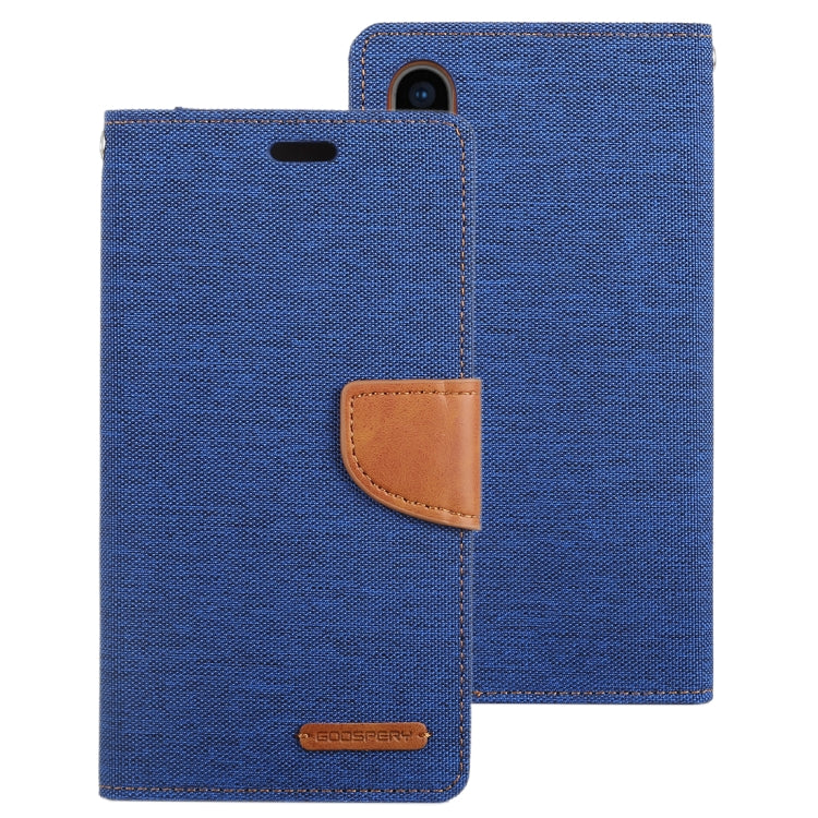 For iPhone X / XS GOOSPERY CANVAS DIARY Denim Texture Horizontal Flip Leather Case with Holder & Card Slots & Wallet