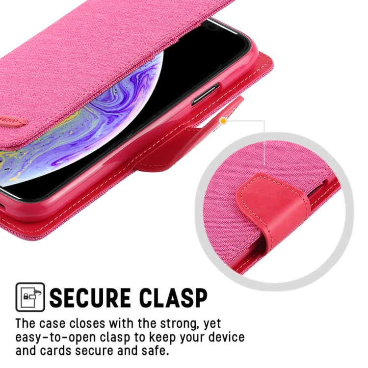 For iPhone X / XS GOOSPERY CANVAS DIARY Denim Texture Horizontal Flip Leather Case with Holder & Card Slots & Wallet