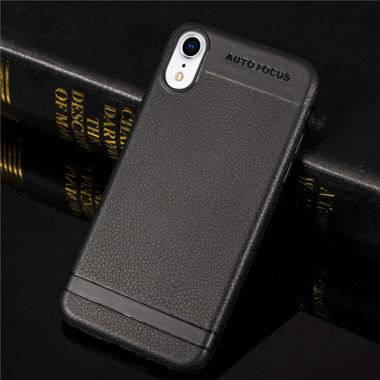 For iPhone XR Litchi Texture TPU Shockproof Case