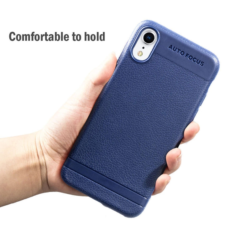 For iPhone XR Litchi Texture TPU Shockproof Case