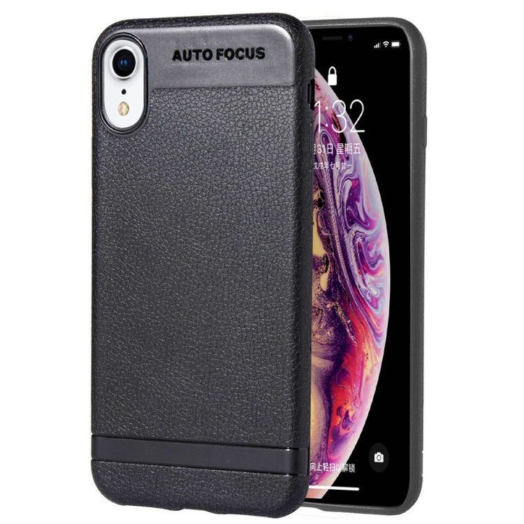 For iPhone XR Litchi Texture TPU Shockproof Case