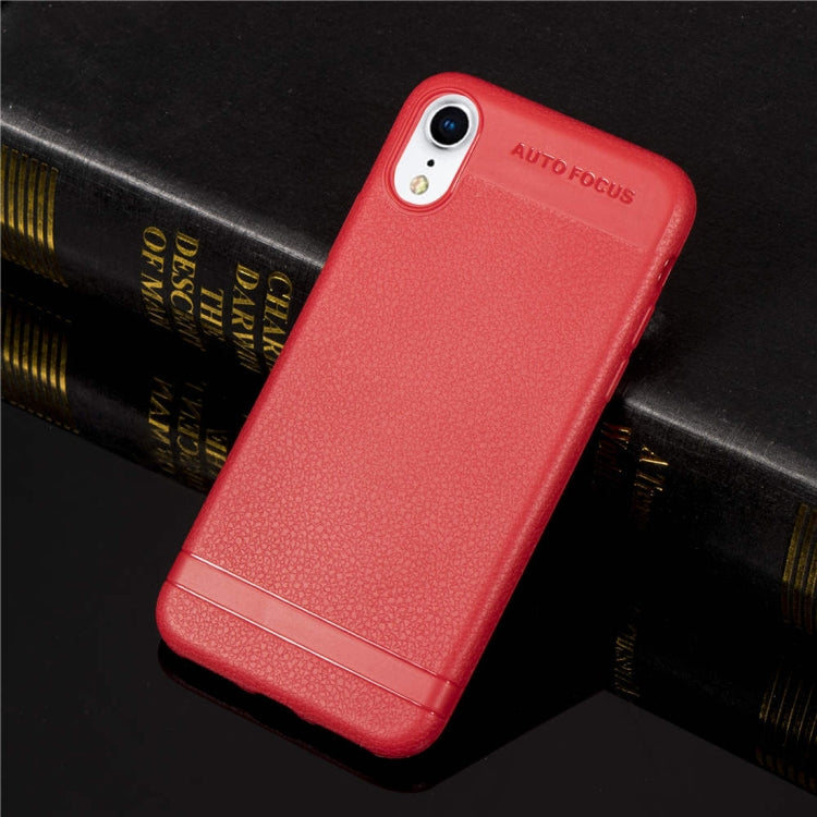 For iPhone XR Litchi Texture TPU Shockproof Case