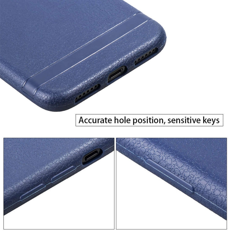 For iPhone XR Litchi Texture TPU Shockproof Case