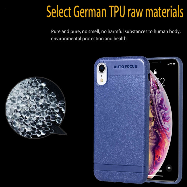 For iPhone XR Litchi Texture TPU Shockproof Case