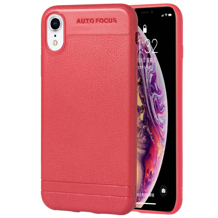 For iPhone XR Litchi Texture TPU Shockproof Case