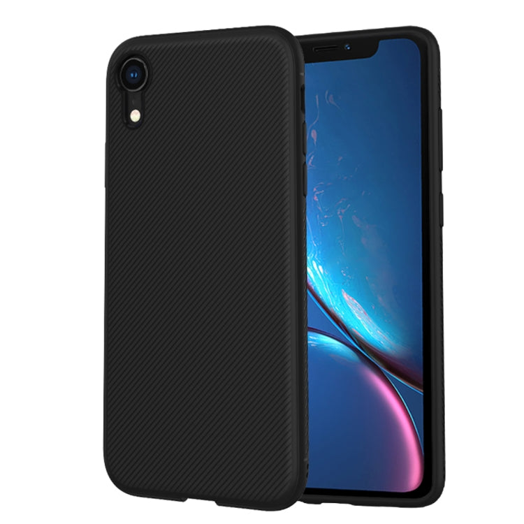For iPhone XR lenuo Leshen Series Stripe Texture TPU Case