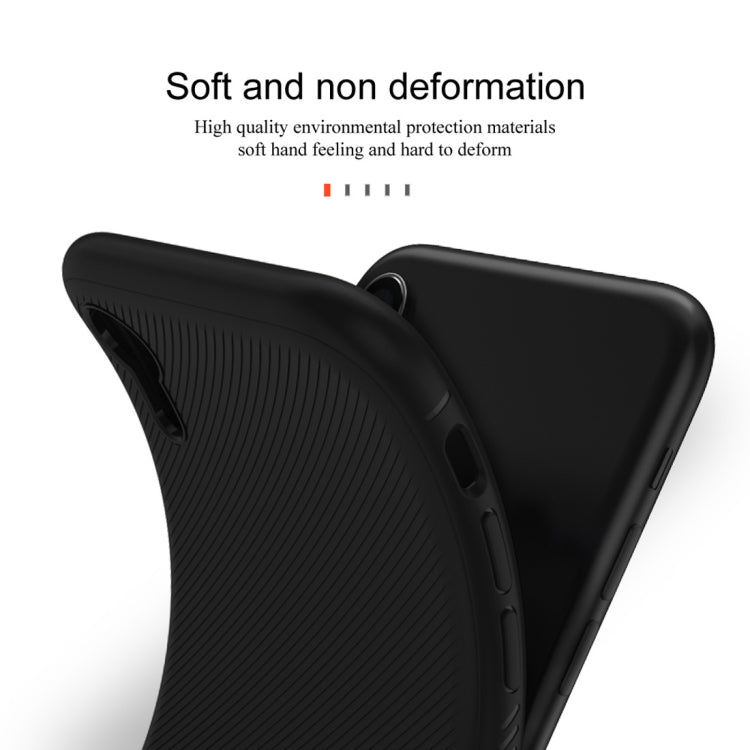 For iPhone XR lenuo Leshen Series Stripe Texture TPU Case