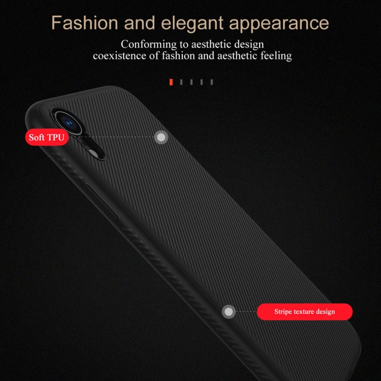 For iPhone XR lenuo Leshen Series Stripe Texture TPU Case