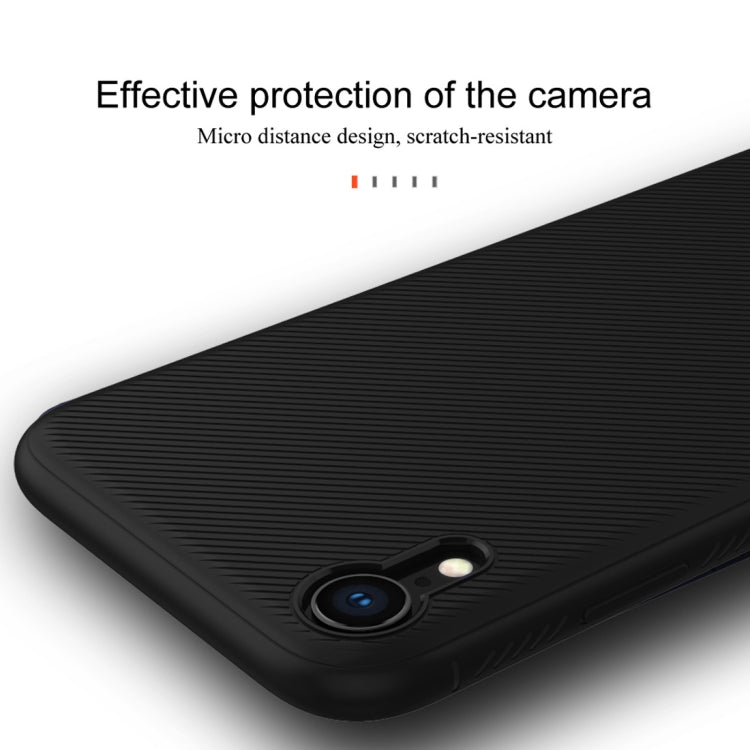 For iPhone XR lenuo Leshen Series Stripe Texture TPU Case