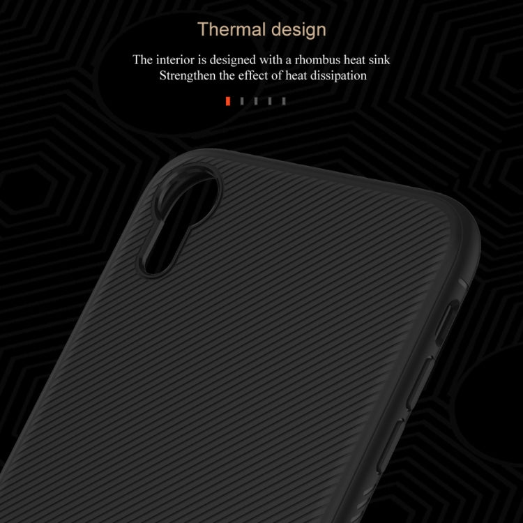 For iPhone XR lenuo Leshen Series Stripe Texture TPU Case