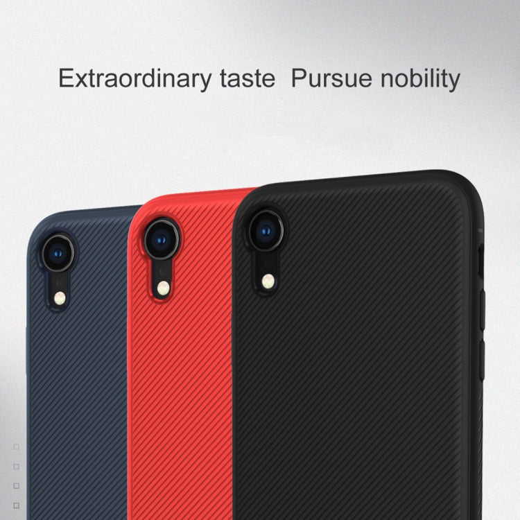 For iPhone XR lenuo Leshen Series Stripe Texture TPU Case