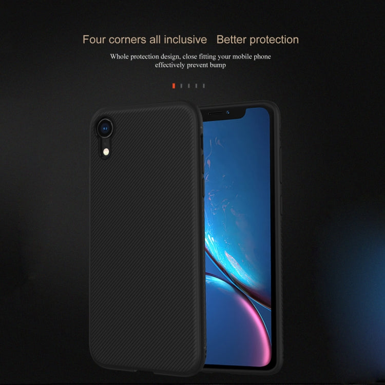 For iPhone XR lenuo Leshen Series Stripe Texture TPU Case