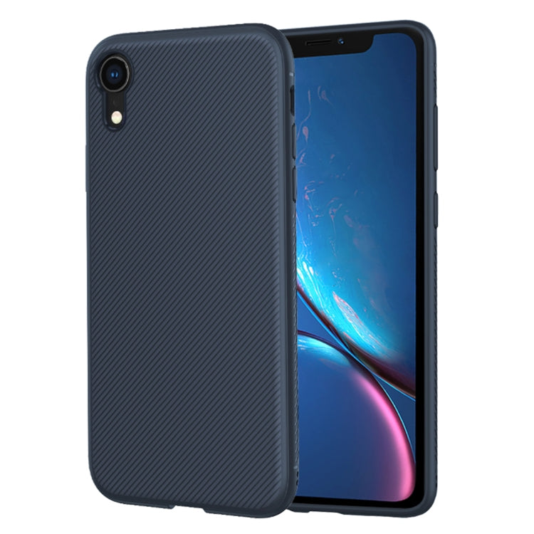For iPhone XR lenuo Leshen Series Stripe Texture TPU Case