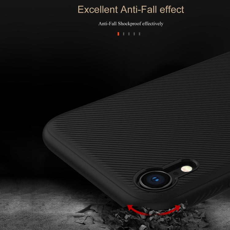 For iPhone XR lenuo Leshen Series Stripe Texture TPU Case
