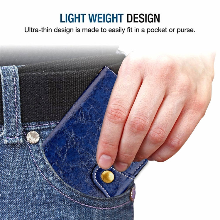 For iPhone XR Crazy Horse Texture Retro Business Horizontal Flip Leather Case with Holder & Card Slots & Wallet