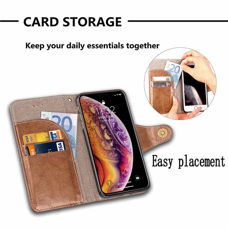 For iPhone XR Crazy Horse Texture Retro Business Horizontal Flip Leather Case with Holder & Card Slots & Wallet