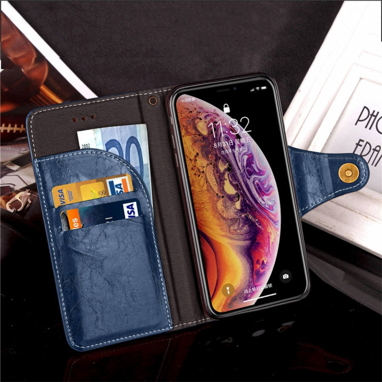 For iPhone XR Crazy Horse Texture Retro Business Horizontal Flip Leather Case with Holder & Card Slots & Wallet